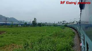 Rare lalaguda WAP 7 meets Royapuram WAP 7 in deep curve