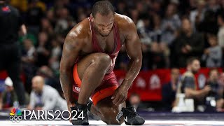 J'den Cox leaves shoes on the mat after heartbreaking loss at Olympic Wrestling Trials | NBC Sports