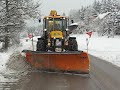 jcb eco 4cx snow plowing