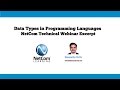 Data Types in Programming Languages - NetCom Learning Technical Webinar Excerpt