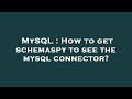 MySQL : How to get schemaspy to see the mysql connector?