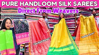 PAITHANI,ZARDOSI,IRKAL,KANJIVARAM,NAUVARI,TISSUE,etc Sarees😍|Pure Handloom Silk Sarees |Saree Market