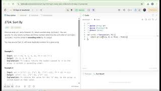 Day 24 of My 30 Days of JavaScript Challenge β LeetCode 2724 Sort By πΌπ½