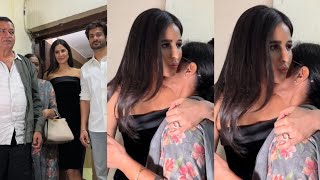 Katrina Kaif Giving Hug To Vicky kaushal mom & sunny Kaushal At Sam Bahadur Movie Screening in Juhu