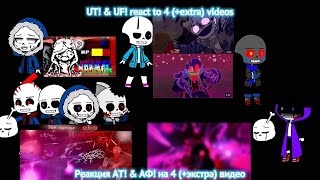 UNDERTALE \u0026 UNDERFELL REACT TO 4 VIDEOS + EXTRA