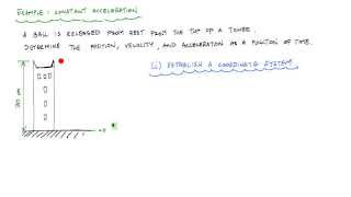 Constant Acceleration Example for 1-D Particle Kinematics - Engineering Dynamics