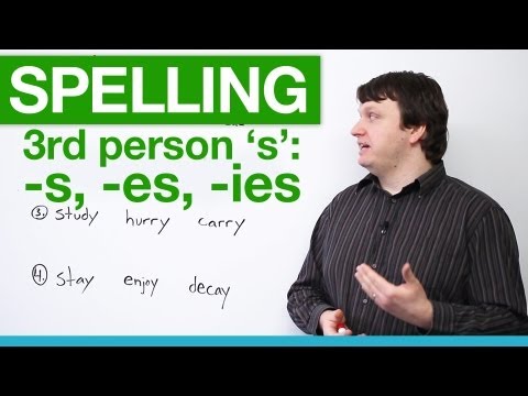 What is the third person singular verb?