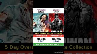 Pathaan Vs Jawan Movie 5 Day Comparison || Box Office Cecollection #shorts #jailer #gader2 #jawan