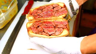 Filling and Juicy Meat! A Double Size Japanese Meat Sandwich