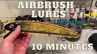 Painting Musky Lures | QUICK and EASY way to airbrush a fishing lure!