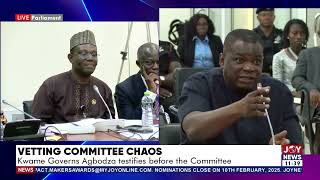 Vetting C'ttee Chaos: Kwame Agbodza testifies before the Investigative Committee