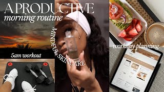 5AM PRODUCTIVE MORNING ROUTINE | working remotely, black women in tech | Beautifully Syndie