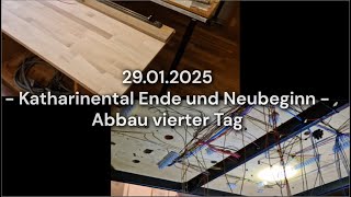 2025-01-29 #Katharinental  - Abbau vierter Tag - Entfernung Kabel erste Anlagenseite