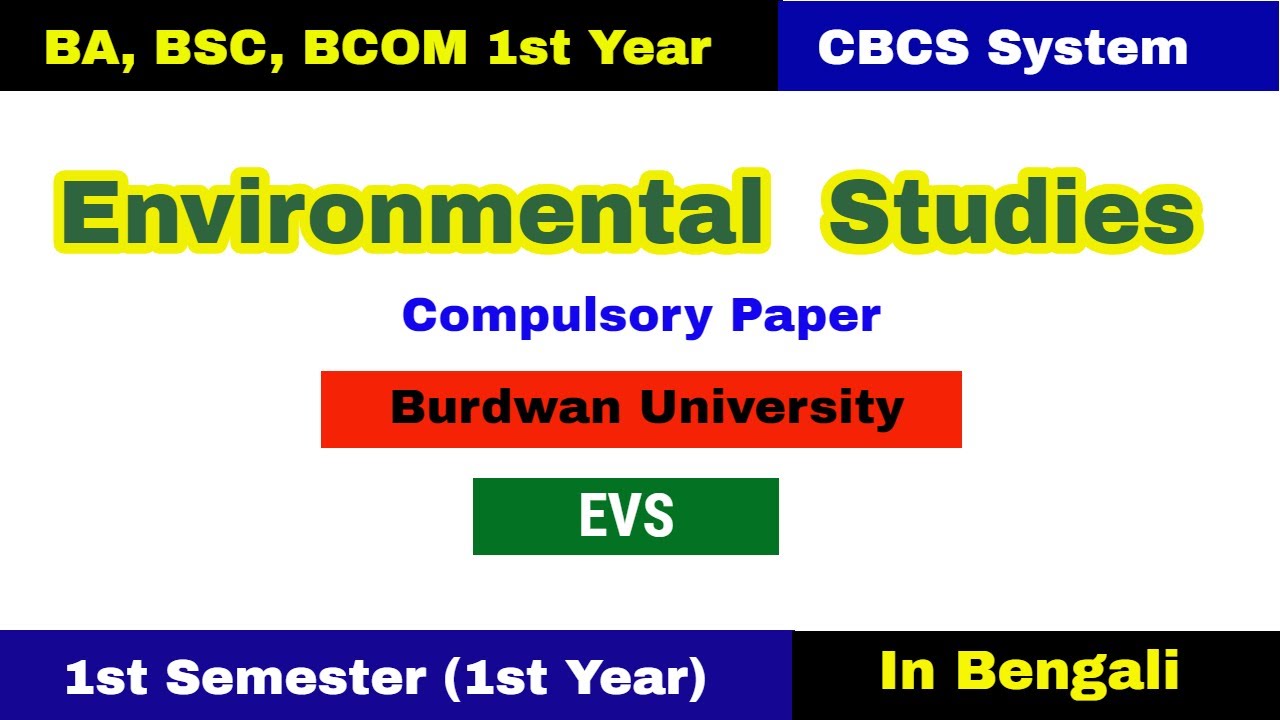 Environmental Studies Question And Answer Of BA/BSc/BCom Of 1st ...