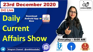 8:00 AM - Daily GK Update 23rd Dec | Current Affairs 2020 | Daily Current Affairs | Ambitious Baba