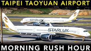 TAIPEI TAOYUAN AIRPORT🇹🇼 - Plane Spotting | LANDING & TAKEOFF - Morning RUSH HOUR