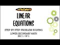 Secondary 1/ IP 1 Mathematics: Linear Equations