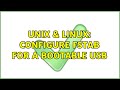 Unix & Linux: Configure fstab for a bootable usb