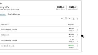 Digital Banking Tutorial - Account Details