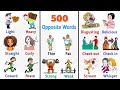 500 Opposite Words |⭐Opposite Words in English | Antonyms And Synonyms Vocabularies With Pictures