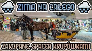 🔴Zakopane Krupówki, ŚNIEG w natarciu, niedziela, SYPIE OSTRO ! 4K❗2025.01.12 ASMR