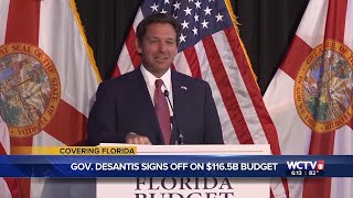 Florida governor signs $116.5B budget, touts focus on education and conservation; Critics say tea...
