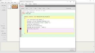 BlueJ Environment - Java Programming For Class 9 ICSE - Fibonacci Programming