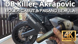 #xadv750 #akrapovic #DBkiller #boleh buka dan pasang semula seperti #slinser #rxz | #motovlog