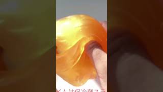 約10秒でガーベライメージの保冷剤スライムを触る✊ #スライム #slime #鬼口水 #asmr