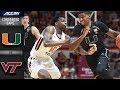 Miami vs. Virginia Tech Condensed Game | 2018-19 ACC Basketball