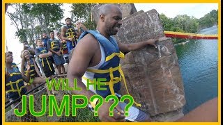Brownstone Waterpark CT - Will He JUMP?