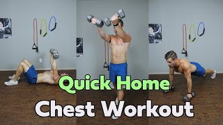 Quick Home Chest Workout for Beginners! (Using Dumbbells)