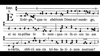 Sexagesima Introit:  Exúrge, quare obdórmis Domine  (Solfeggio)