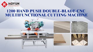 Hoyun 1200 CNC double-blade multifunctional cutting machine  edge trimming ,cutting and chamfering