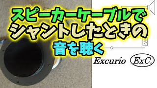 スピーカーケーブルでシャントしても音が出る．．．その空気録音を聴いてみよう　Speaker cable shunt circuit