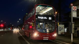 FRV. London Bus Route 81: Hounslow Bus Station - Slough Wright Gemini 2 B9TL VW1388 (LK62DTV)