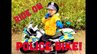 12v BMW Police Motorcycle Ride on Power Wheels Pretend Play
