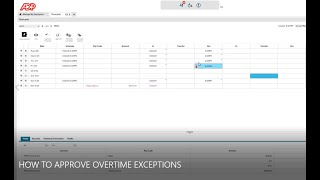 ADP: How To Approve Overtime Exceptions