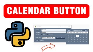 Calendar Button GUI App With Python PySimpleGUI - Tutorial 13