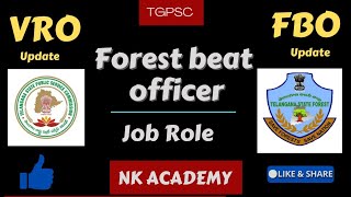 TGPSC VRO||FBO|| FOREST BEAT OFFICER JOB ROLE-2025