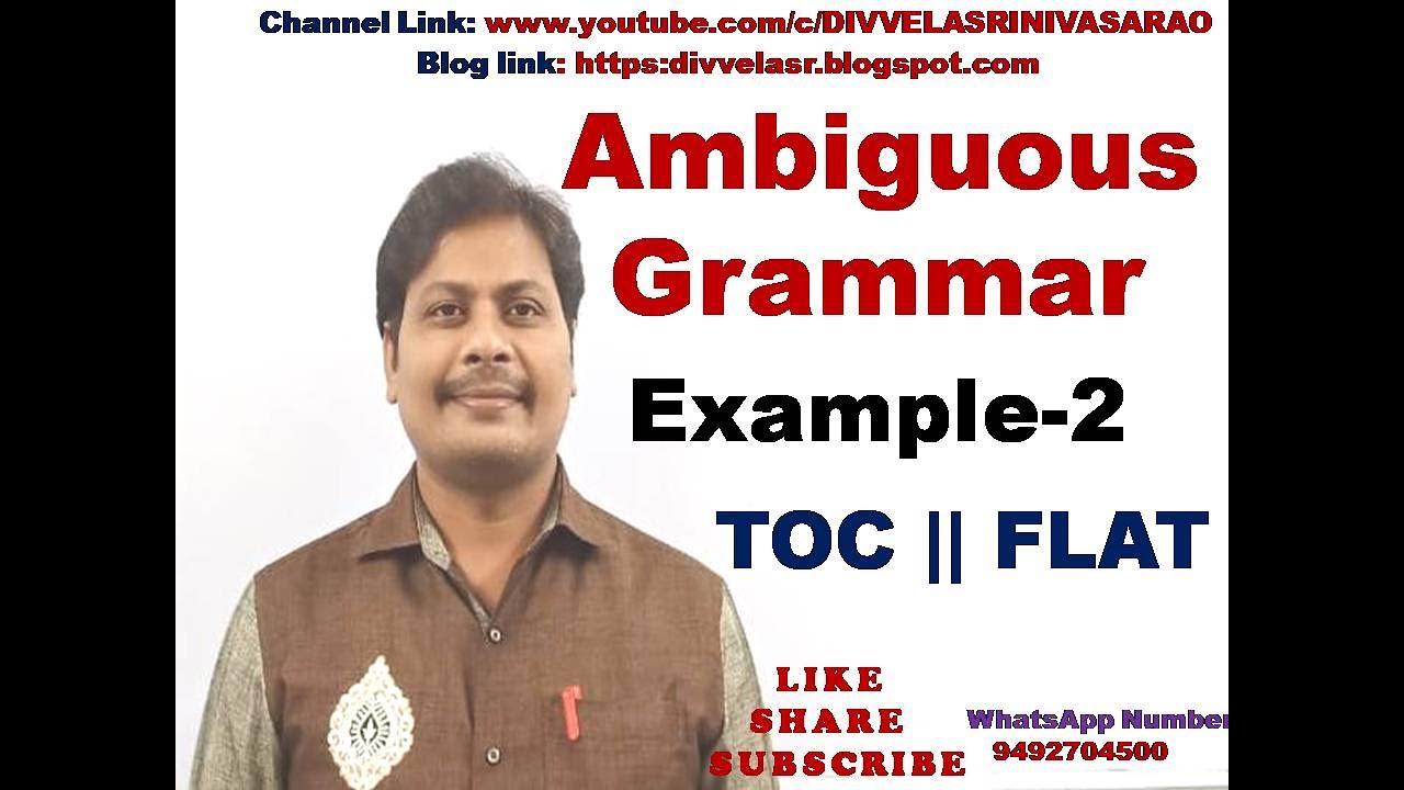 Ambiguous Grammar || Examples Of Ambiguous Grammar || Ambiguity In ...