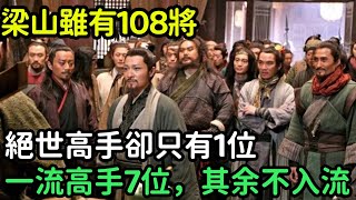 梁山雖有108將，絕世高手卻只有1位，一流高手7位，其余都不入流【小菲扒歷史】 #歷史#歷史故事 #古代曆史#歷史人物#史話館#歷史萬花鏡#奇聞#歷史風雲天下