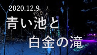 【美瑛・青い池・白金の滝（白ヒゲの滝）】ライトアップされた池・滝が想像以上に綺麗だった‼