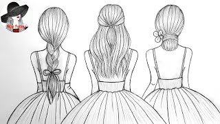 Best friends ❤ || BFF Drawing || How to draw three sisters friends || Как нарисовать лучших друзей