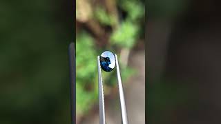 1.12กะรัต พลอยไพลิน จันทบุรี เกรด A (Blue Sapphire) เผาเก่า-ไร้สารเคมี สีน้ำเงิน พลอยสะอาด ประเทศไทย