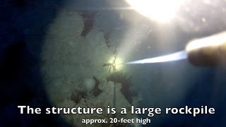 GoPro video 550-feet underwater Gulf of Mexico (BIG rockpile, HUGE grouper!)