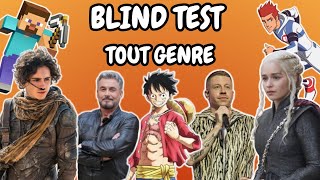 BLIND TEST TOUT GENRE - 70 EXTRAITS (Film, Série, Dessin animé, Animé, Jeux , Ém