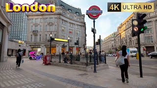 Sunday Walk in London: From Swiss Clock to Shaftesbury Avenue [4K60]