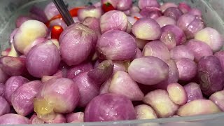 ខ្ទឹមជ្រក់ក្រហម Pickled Red Onion Homemade