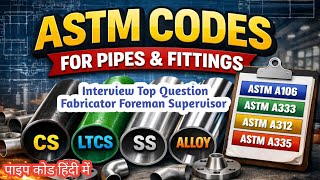 CS LTCS SS and Alloy ASTM code | ASTM Codes for Pipes & Fittings | Pipe Astm code|